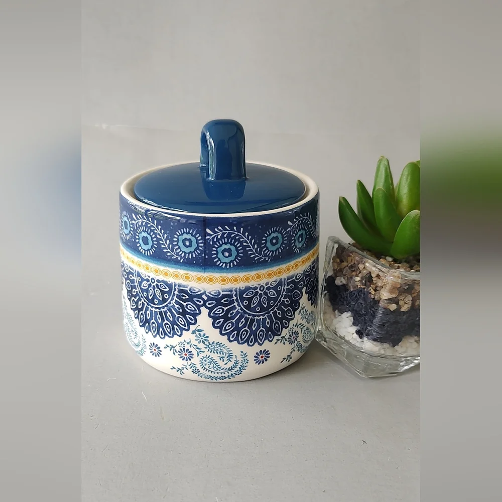 Canister Sugar Bico Tunisia  Small  Style Talavera New  Ceramic Dishwasher Safe